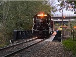 HZRX 2348 sits atop Howard St. bridge.